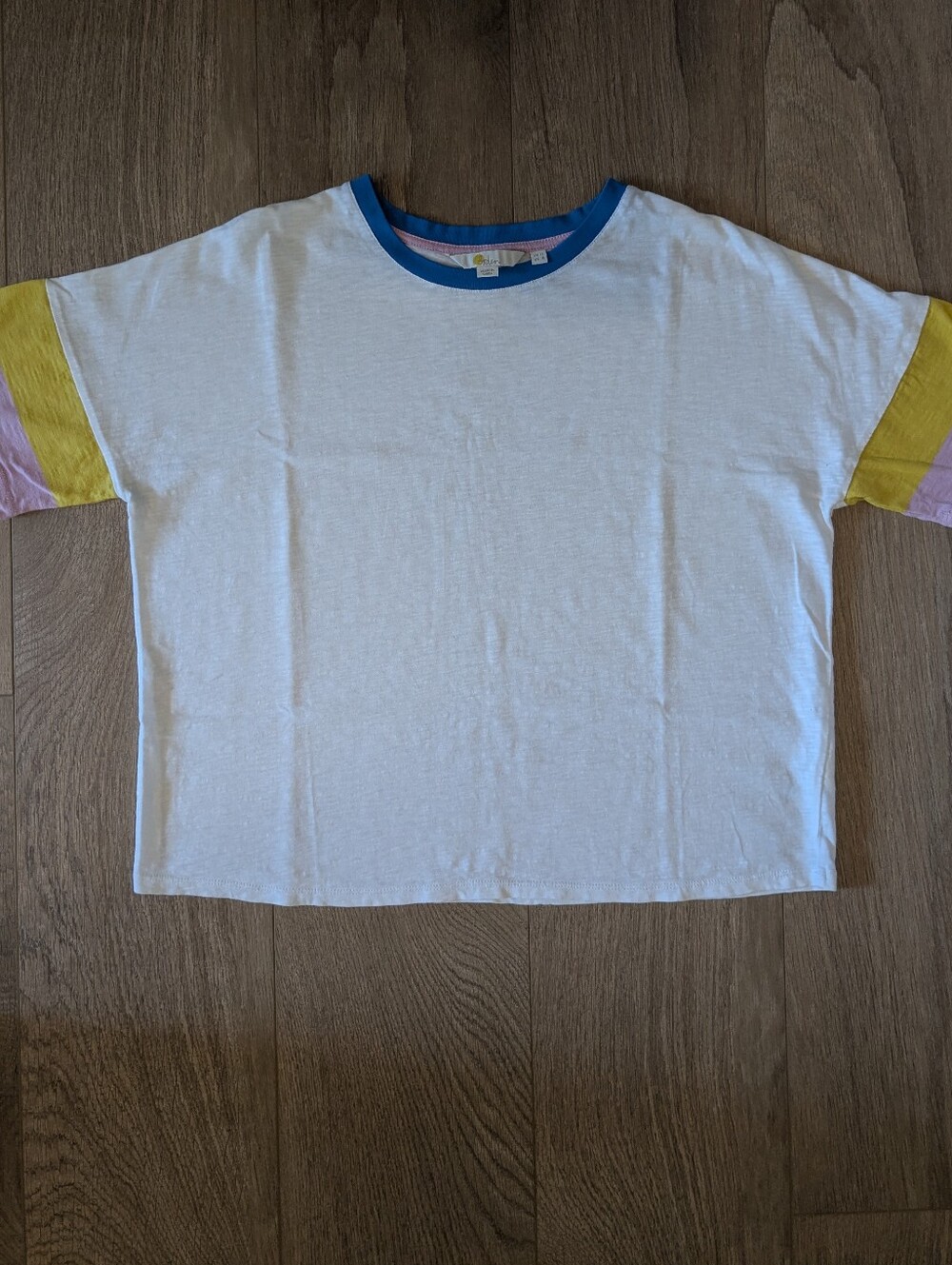 Boden Colorblock Boxy Short-Sleeved Tee Size 8 - Picture 2 of 8